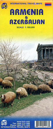 Azerbaijan and Armenia, Road and Travel Reference Map.