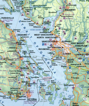 British Columbia WALL Map, Canada.