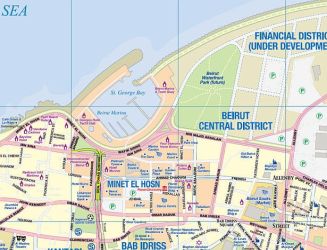 Lebanon and Beirut Road and Physical Travel Reference Map. 4th Edition