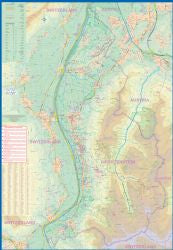 Liechtenstein & Western Austria, Road and Physical Travel Reference Map. 