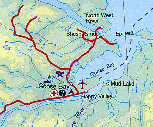 Newfoundland and Labrador Road Map, Canada.