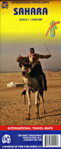 Sahara Tourist Road and Physical Travel Reference Map.