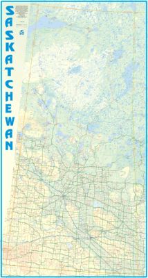 Saskatchewan WALL map, Canada.