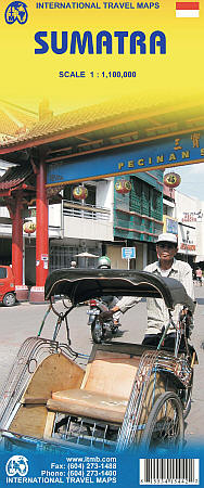 Sumatra Road and Physical Travel Reference Map.