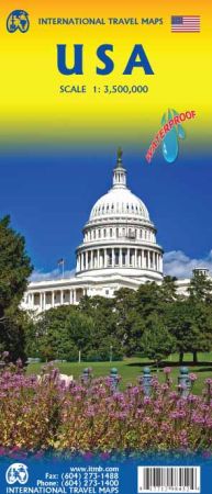 United States 2nd Edition Road and Physical Travel Reference Map Ameri