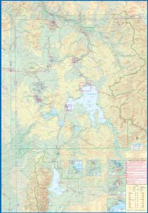 Yellowstone National Park and Wyoming Travel Reference Map America.