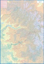 Yosemite & Central California Road and Physical Travel Reference Map.