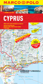 Map Distance Cyprus Cyprus Road and Tourist Map. Marco Polo edition.