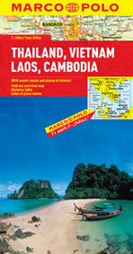 Thailand, Vietnam, Laos and Cambodia Road and Tourist Map. Marco Polo edition.