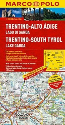 Trentino-South Tyrol and Lake Garda Region Map. Marco Polo edition.