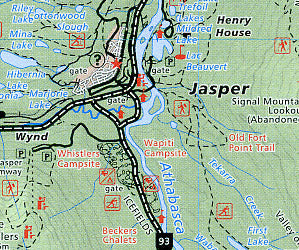 Canadian Rockies, Road and Recreation ATLAS, Canada.