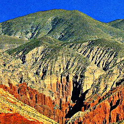 Argentina - Northern Half, and Uruguay, Road and Shaded Relief Tourist Road Map.