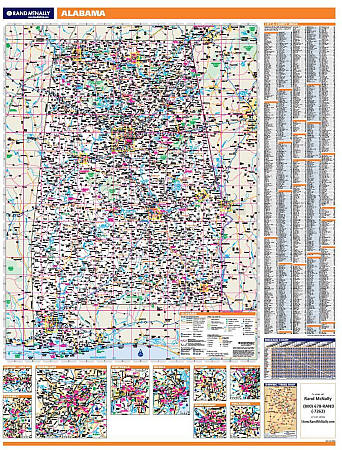 Alabama WALL Map.