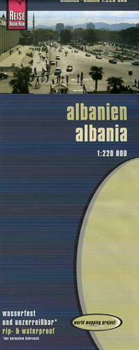 Albania Road and Topographic Tourist Map.