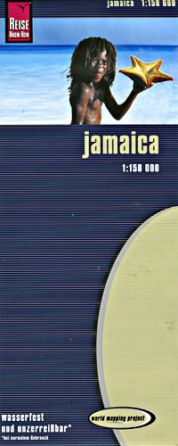 Jamaica Road and Topographic Tourist Map.