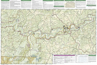 Buffalo River East, Road and Topographic Recreation Map, Arkansas, America.