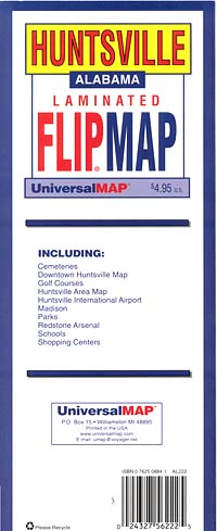 Huntsville "Flipmap" Alabama, America.