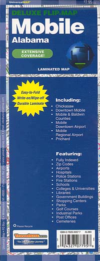 Mobile "Flipmap" Alabama, America.