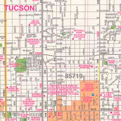 Tucson "Flipmap" Arizona, America.