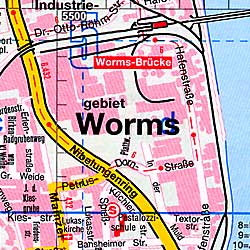 Mannheim (Rhein-Neckar) Street ATLAS, Germany.