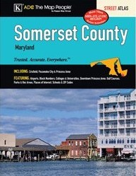 Somerset County Street ATLAS, Maryland, America.