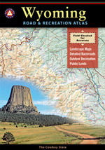 Wyoming Road and Recreation Atlas, America.