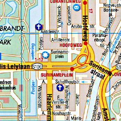 AMSTERDAM City Street Map, Netherlands.