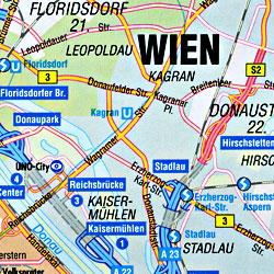 Austria Road and Tourist Map.