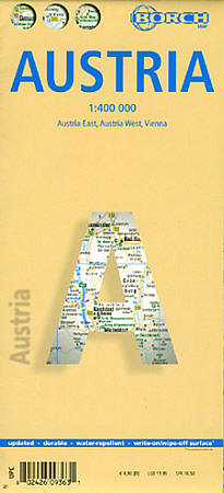 Austria Road and Tourist Map.