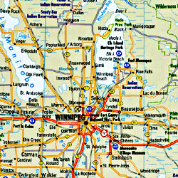 United States Interstate Road and Shaded Relief Tourist Map.