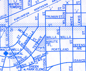 Wallowa County Road and Tourist Map, Oregon, America.