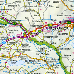 Austria Road and Shaded Relief Tourist Map.