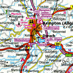 Switzerland Road and Shaded Relief Tourist Map.