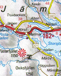 Scandinavia (Denmark, Norway and Sweden) Road and Shaded Relief Tourist Map.