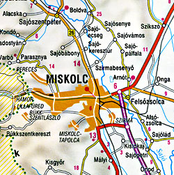 Slovak Republic Road and Tourist Map.