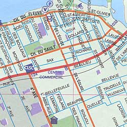 Quebec Province Tourist Road Map #09 (Chaudiere-Appalaches), Canada.