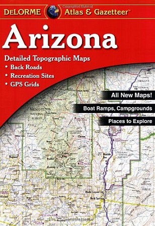 Arizona Road, Topographic, and Shaded Relief Tourist ATLAS and Gazetteer, America.