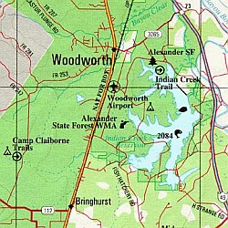 Louisiana Road, Topographic, and Shaded Relief Tourist ATLAS and Gazetteer, America.