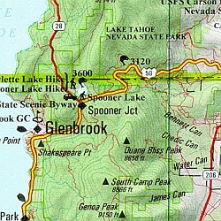 Nevada Road, Topographic, and Shaded Relief Tourist ATLAS and Gazetteer, America.