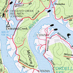 Tennessee Road, Topographic, and Shaded Relief Tourist ATLAS and Gazetteer, America.