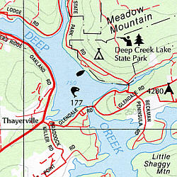 Maryland and Delaware, Road, Topographic, and Shaded Relief Tourist ATLAS and Gazetteer, America.