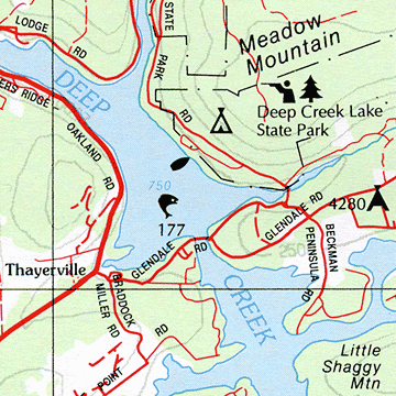 Maryland and Delaware, Road, Topographic, and Shaded Relief Tourist ATLAS and Gazetteer, America.