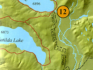 Grand Teton National Park, Road and Recreation Map (Photograph), Wyoming, America.