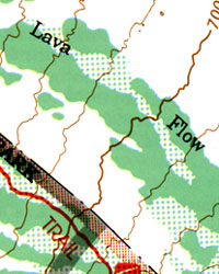 Volcanoes National Park, Road and Topographic Recreation Map, Hawaii, The Big Island, Hawaii State, America.