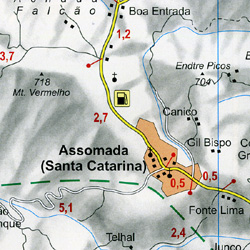 Cape Verde Islands Road and Shaded Relief Tourist Map.