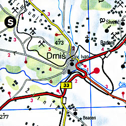 Croatia and Slovenia, Tourist Road ATLAS.