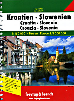 Croatia and Slovenia, Tourist Road ATLAS.