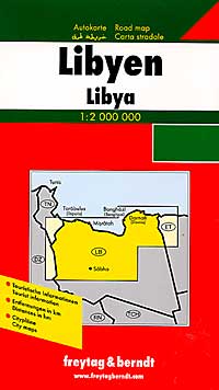 Libya Road and Tourist Map.