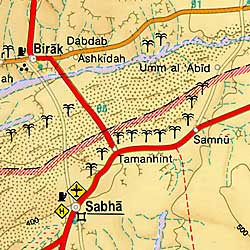 Libya Road and Tourist Map.