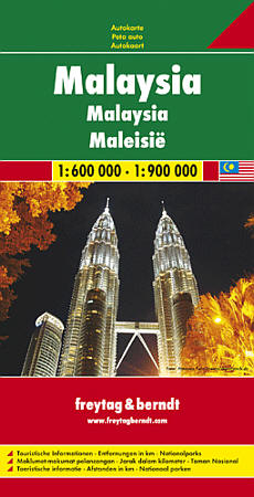 Malaysia Road and Tourist Map.